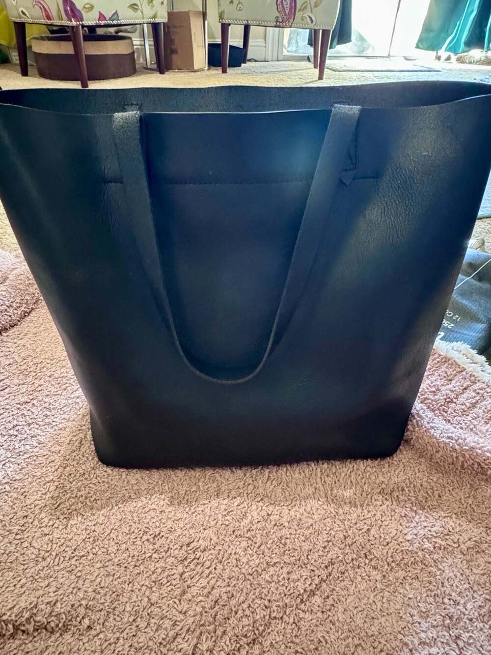 Madewell The Transport Tote Black Leather Shoulder Bag